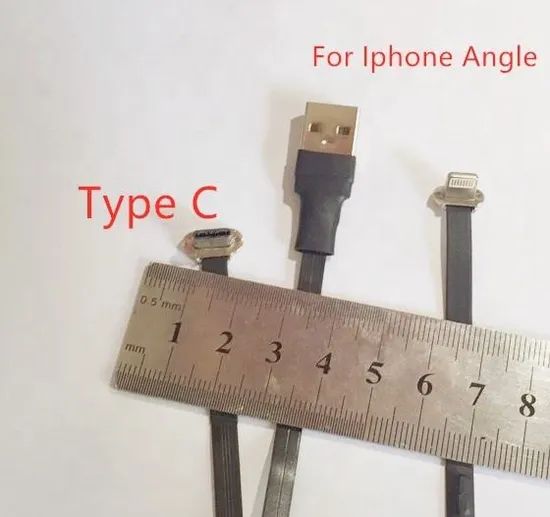 FPC Fpv Ultra Slim Customized USB Am to Type C Extension Cable Flat Ribbon USB Data Cable with Micro and Lightning Connectors USB 3.1 Type C to Am Angle Cable - Image 2