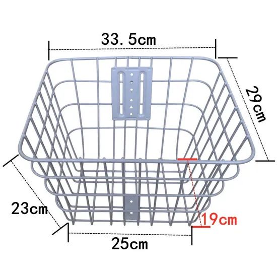 Stylish Metal Bicycle Baskets in Three Color Choices for Storage - Image 6