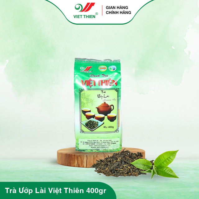 Viet Thien Jasmine Tea 400gr Size 400 gr Origin Viet Nam Brand Name Việt Thiên Packaging Details Pack Packaging Weight 400g/pack - Image 1