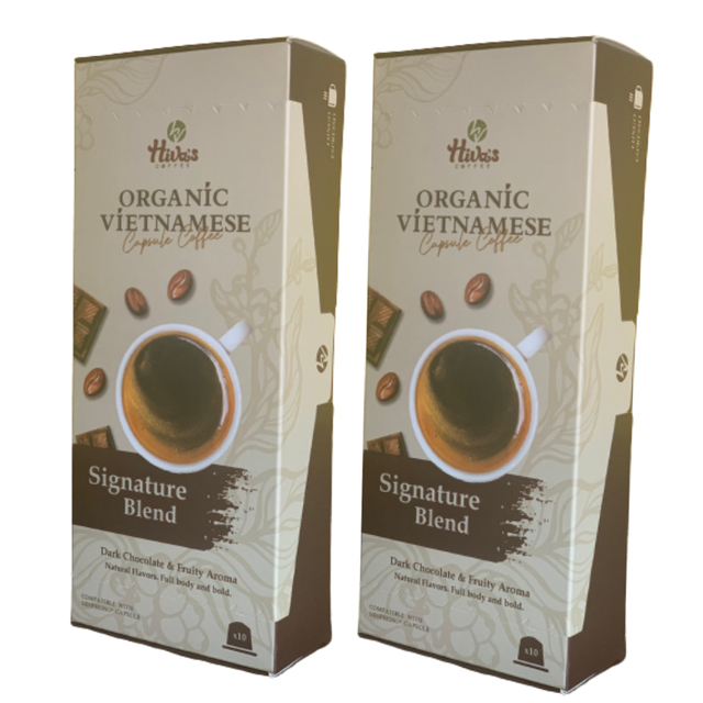 Premium Quality Capsule Coffee Nespresso Signature Blend Medium Dark roast Hiva's coffee 10 x 0.21 oz /cup Ready to Export - Image 3