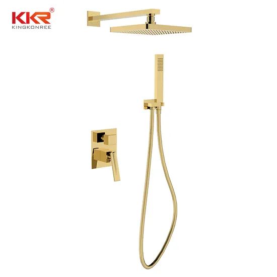Modern Bathroom Fitting Shower Heads Faucet System Hardware Square Non Shared Function Shower Set - Image 2