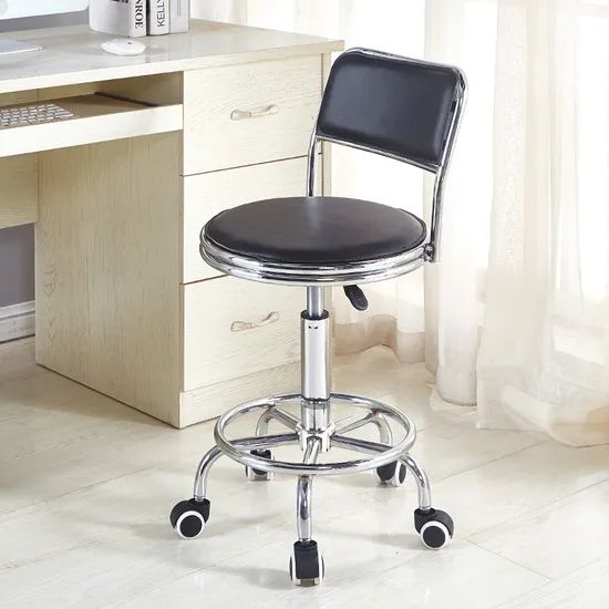 High Stool Brake Wheel Backrest Chair Bar Cashier High Stool Work Pulley Swivel Chair Lab Stool Lift High Chair - Image 6
