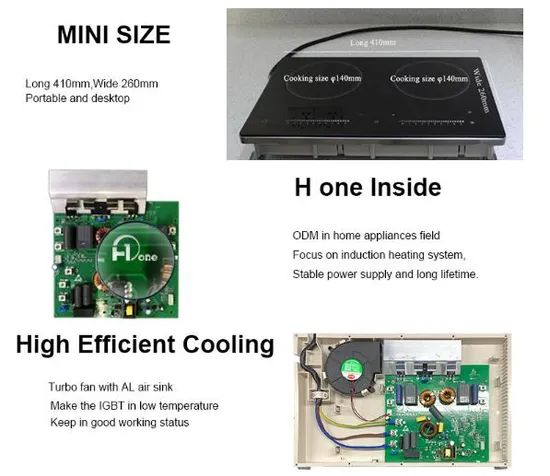 Induction Hob Fast Heating Induction Cooker Color Black Origin China Voltage (V) 220 Trademark H-One Warranty 3 Years Brand Name - Image 6