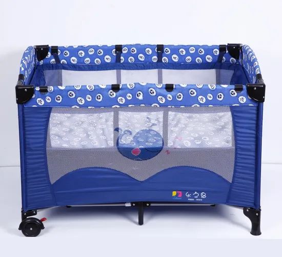 Baby Playpen with New Design Color Blue Origin China Condition New Style American Model NO. H45-1 Trademark happy - Image 1