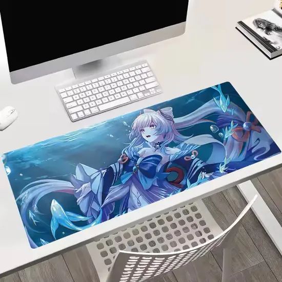 Custom Large Waterproof Non-Slip Rubber Gaming Mouse Pad with Cartoon Style Graphic - Image 2