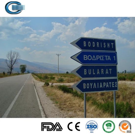 Huasheng Solar Traffic LED Aluminum Road Sign Stand Board Size Safety ...