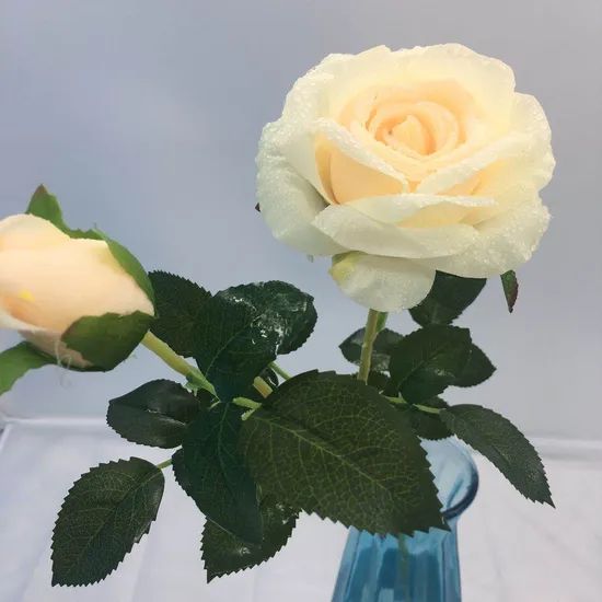 Waterproof Sun Resistant Artificial Flower Rose Orange Color - Image 3