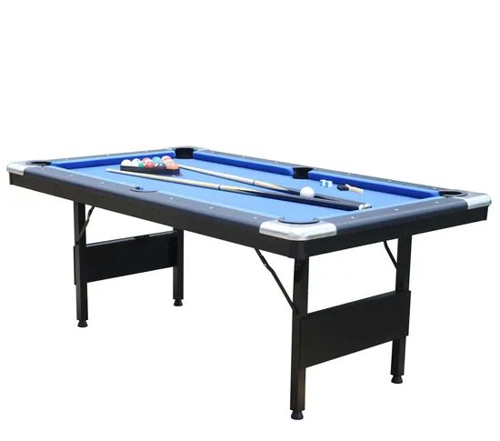 7-Foot Pool Table, Billiards, Indoor Game Accessories (Including Balls and Cues) - Blue Version - Image 5