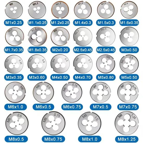110PCS Tap and Die Set High Speed Steel Titanium Tap and Die Combination Set for Cutting External Internal Threads - Image 5