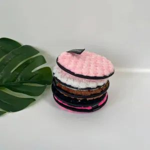 Microfiber Makeup Remover Pad Size 8cm OEM Accept Origin China Logo Customerized Design Embroidered Specification 19cm Trademark JMBamboo - Image 1
