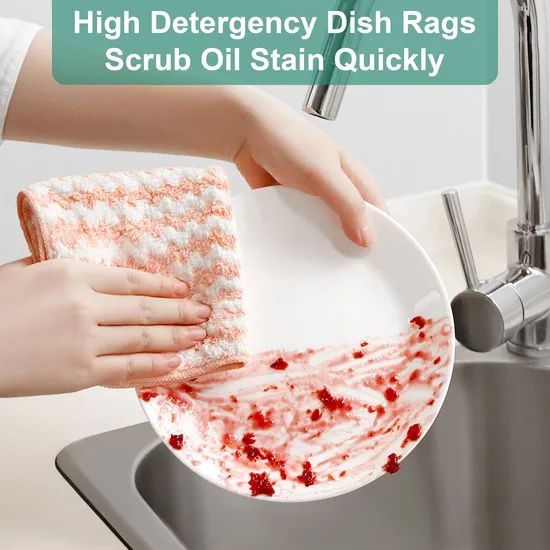 Washing Rags Kitchen Drying Washcloths Dish Microfiber Cleaning Cloth - Image 4