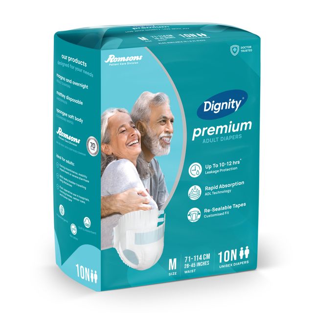 Adult Diapers Target Users Men & Women Fit Type Adjustable Tabs Inner Layer Texture Soft Absorption Technology - Image 1