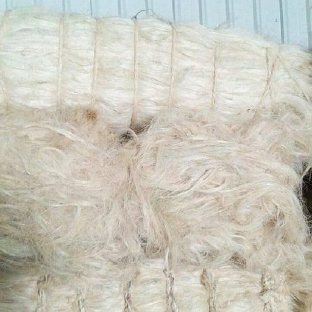 Raw Sisal Fiber Gypsum Hair Bulk Natural Fiber for Spinning Filling and Non Woven Fabric For Sale - Image 2