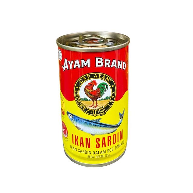 Hot Selling 155g Ayam Brand Sardines In Tomato Sauce with Large Pieces of Selected Sardine Fish and High Nutritional - Image 2