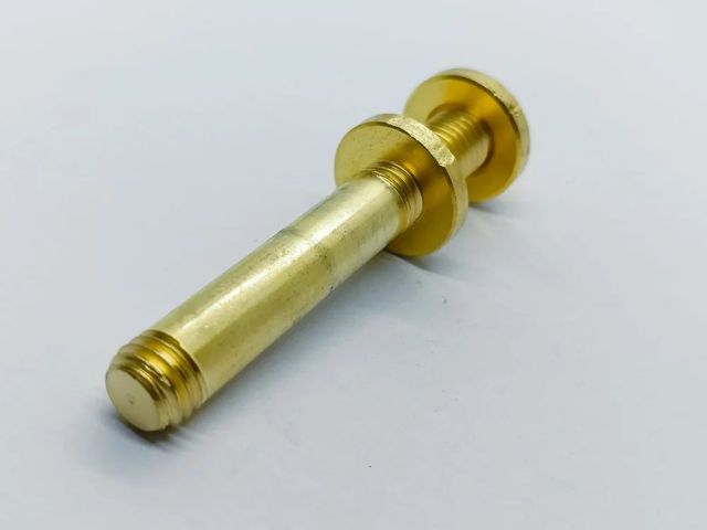 Brass Threaded Studs And Washer, For Hardware Colour Golden Material Brass Finishing Polished Pressure Low Pressure Usage/Application - Image 1