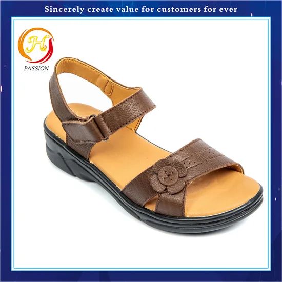 Professional Manufacturer Cow Leather Sandals Gender Women Waterproof No Heel Type Flat Occasion Casual Heel Shape Flat Toe Cap Open - Image 4