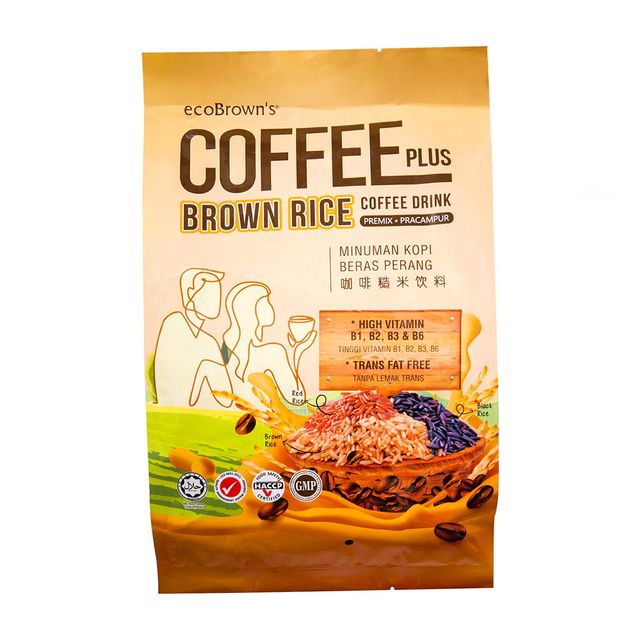 Wholesale Supplier Ecobrown's Instant Coffee Premix Beverage 360g Malaysia Halal-Certified Wholegrain Brown Rice Coffee - Image 1
