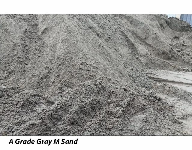 A Grade Gray M Sand, For Construction Color Gray Form Powder Grade A Grade Product Type M Sand Packaging Type Loose Usage/Application - Image 1