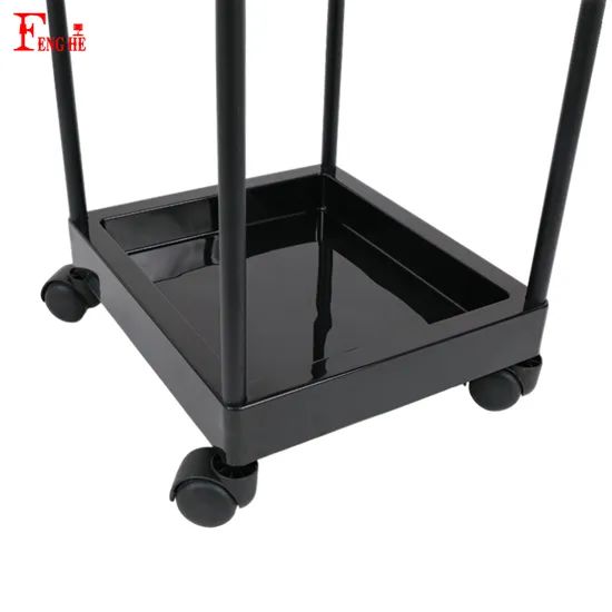 3 Tier Rolling Salon Trolley with Tool Holders – Hairdresser Utility Cart - Image 5