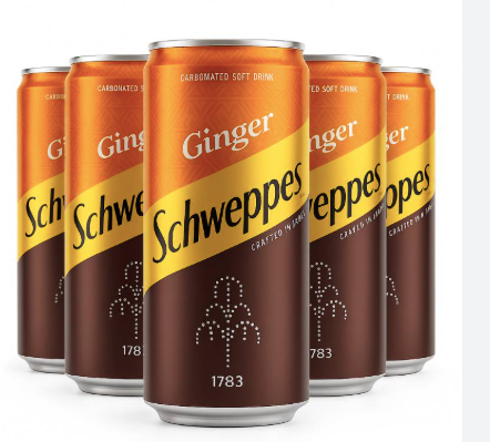 Schweppes Tonic, Ginger, Soda, 330ml Cans for sale now. - Image 3