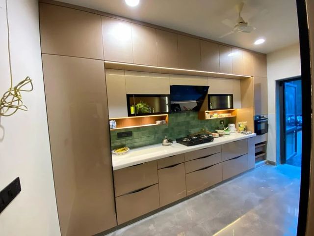 Modular L Shaped Kitchen Layout L-shaped Storage Capacity Ample Installation Type Corner Mount Workspace Efficiency - Image 3
