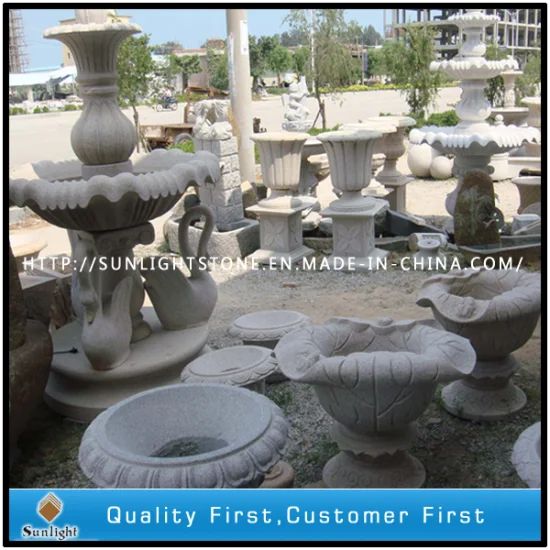 Natural Stone (Marble/Granite) Flower Pot/Vase Shape Round Size Customize HS Code 6803009000 Use Type Floor Type Origin Xiamen China - Image 1