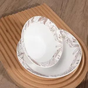 White Opal Glassware Dinner Set with Decal Glass Clay Origin China Color Unicolor HS Code 7010903000 Trademark OEM & ODM - Image 4