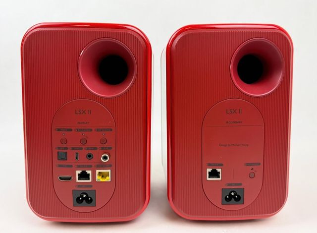 Red KEF LSXII Wireless Bookshelf 2 Speakers (Pair) - Image 3