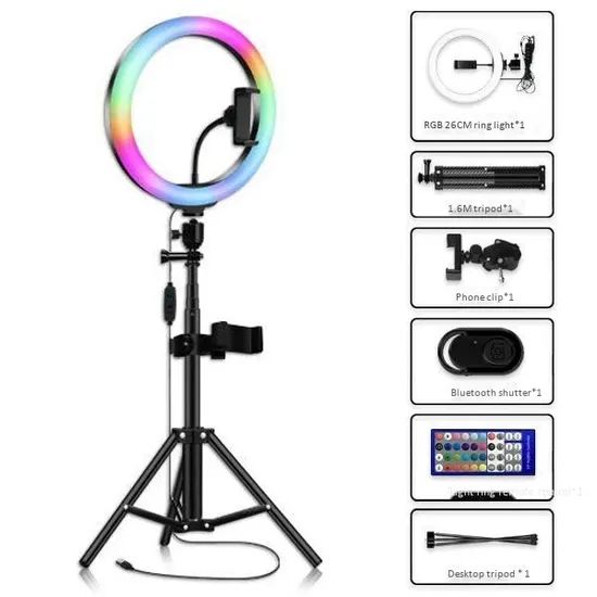 Portable RGB Ring Light with Tripod - Image 3