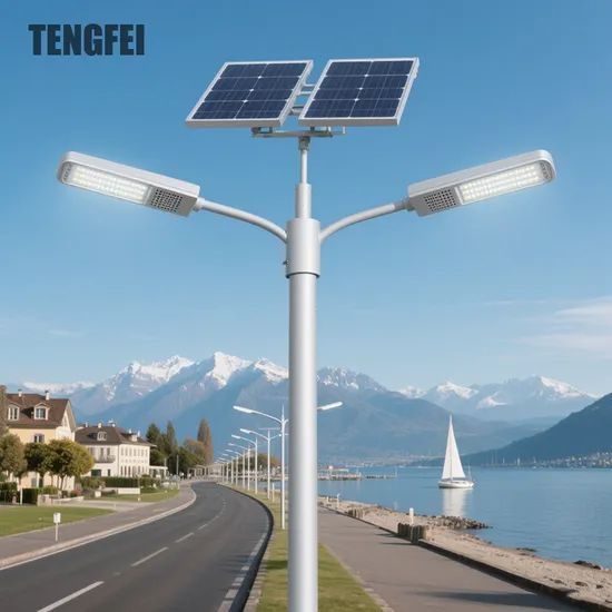 Solar LED Street Light Pole with Hot Hip Galvanization Finish - Image 1