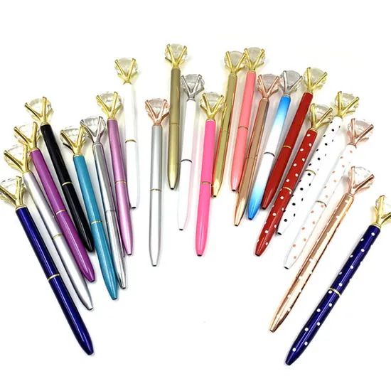 Crystal Diamond Metal Ballpoint Pens Origin China Trademark OEM Color Mutlicolor Open Style Twist Model NO. OFC104 Point Diameter - Image 1