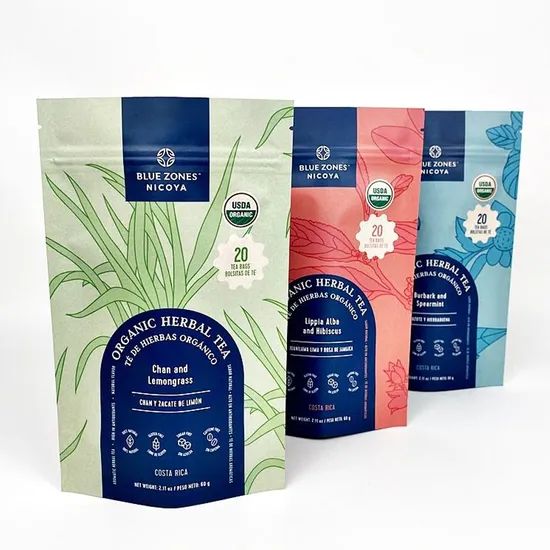 Custom Printed Stand up Pouch Resealable Ziplock Food Packaging - Image 1