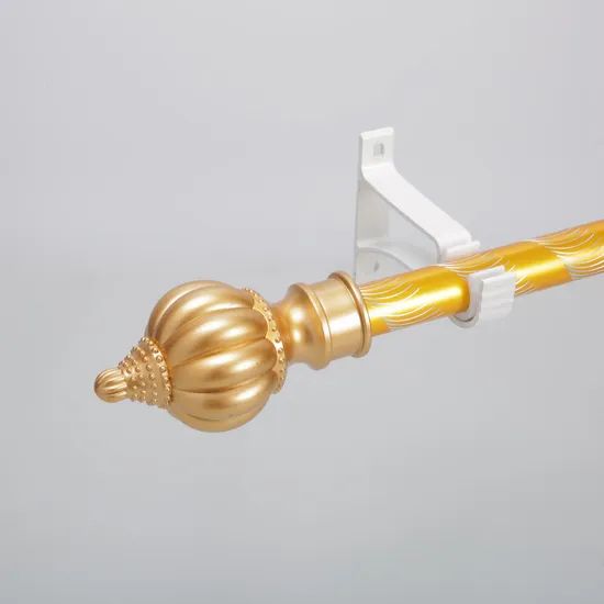 Elegant Gold Metal Curtain Rods Set for Windows MOQ 1 Sizes Custom Origin China Trademark KUNNA HS Code 83024100 Type Surface - Image 3