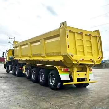 China Popular Sale Heavy Duty Rear Dump Semi Trailer Back Dump Tipper Truck with Big Volume - Image 3