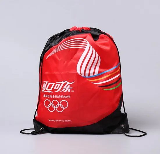 210d Custom Promotional Polyester Drawstring Bag/Advertising Drawstring Backpack - Image 1