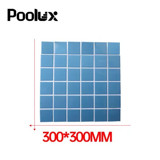 Pool Tiles for Swimming Pool with Ceramic Pool Mosaics Color Blue OEM/ODM Yes Size 300*300 Shape Square Thickness 6mm Model - Image 4