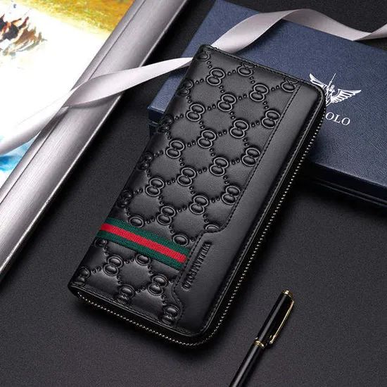 Luxury Designer Wallet Fashionable Leather Long Wallets for Men - Image 4