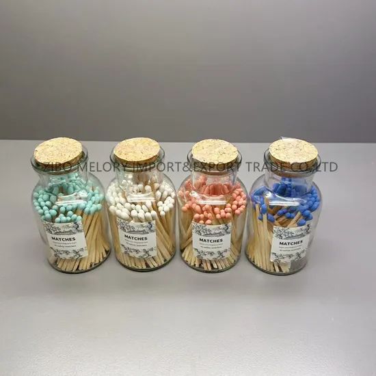 Delicate 6.5cm Safety Matches Bottle with Corks - Image 2
