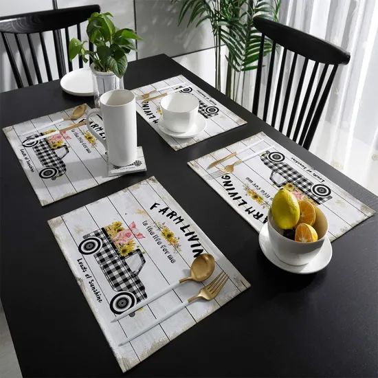 Custom Design Heat Resistant Table Place Mats for Home Restaurants - Image 2