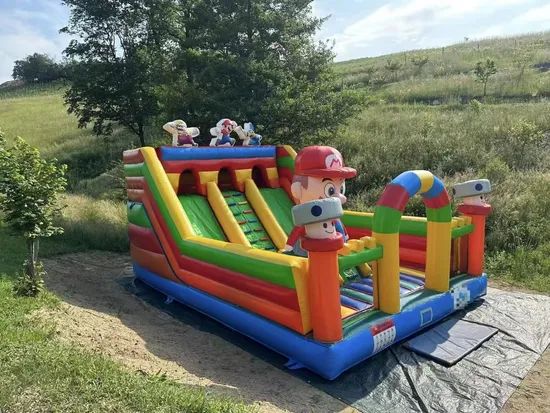 Dinosaur Adventure Inflatable Bouncer & Slide Combo Kids Jumping Castle Obstacle Course - Image 4