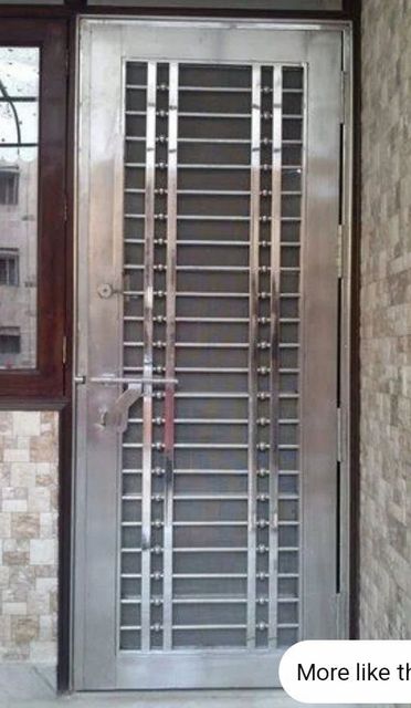 Stainless Steel Metal Doors, For Home Color Brown Height 80 Inch Type Of Door Single Usage/Application Home Surface Finishing - Image 2