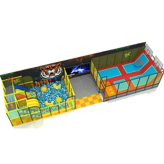 Small Children Kids Amusement Park Trampoline Indoor with Slide Equipment - Image 1