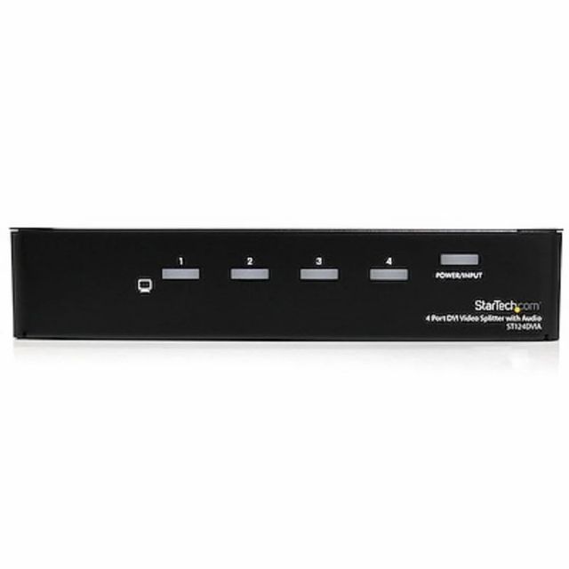 VGA Black Audio 4 Port DVI Video Splitter Color Black Material Copper Connector Type VGA Number of Outputs 5 Maximum Frequency 350 - Image 2
