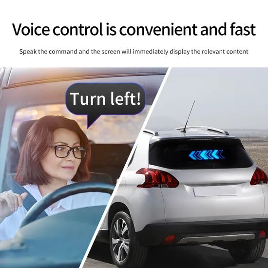 Car LED Display Intelligent Rear Screen Bluetooth Remote Control Car Rear Window Interactive Pixel Expression Light - Image 2