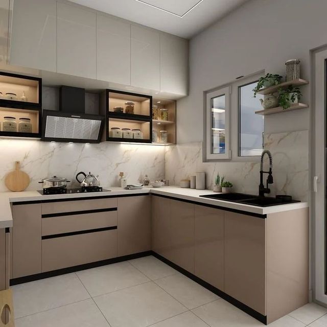 UPVC Modular Kitchen Designing Service Style Modern, Sleek Maintenance Level Low Aesthetic Finish Vibrant Climate Suitability Humid - Image 1