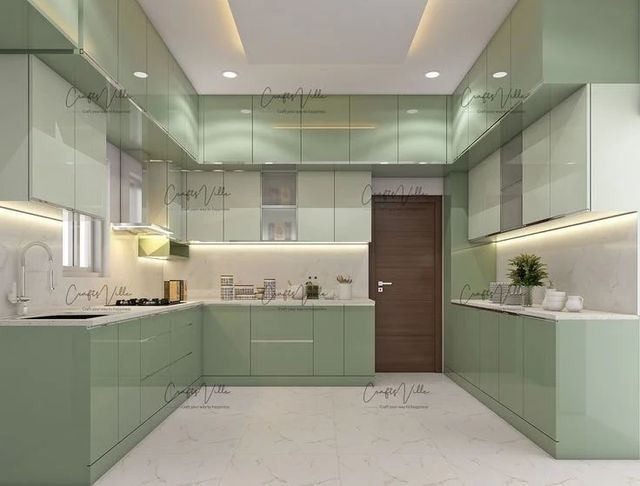 U&L Shape Modular Kitchen Interior Works Hardware Soft-close Safety Features Safety Workflow Design Easy Workflow Material Bwp/bwr Ply Or - Image 6