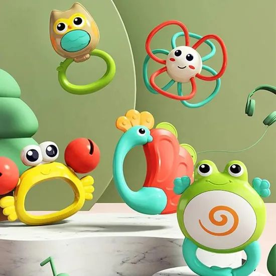 Hot Selling Animal Rattle Toddlers Sensory Teething Rattles Shaking Hand Bell Baby Bell Teether Toys for Infant - Image 2