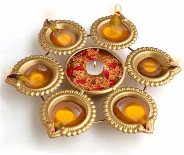 100 ML Golden Diwali Urli Color Golden Product Type Solid plain 7" Capacity 100 ML Country of Origin Made in India Code No 113 - Image 1