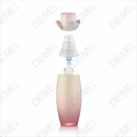 Elegant Red Glass Cosmetic Container with Gold Lotion Pump - Image 6