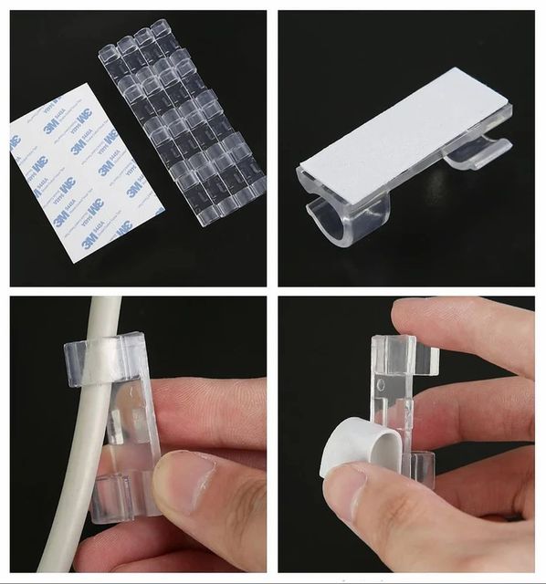 Plastic Transparent 20 pcs CORD WIRE CABLE CLIPS Size 4 mm Color Transparent Clip Material Plastic Material BPA Free - Image 9